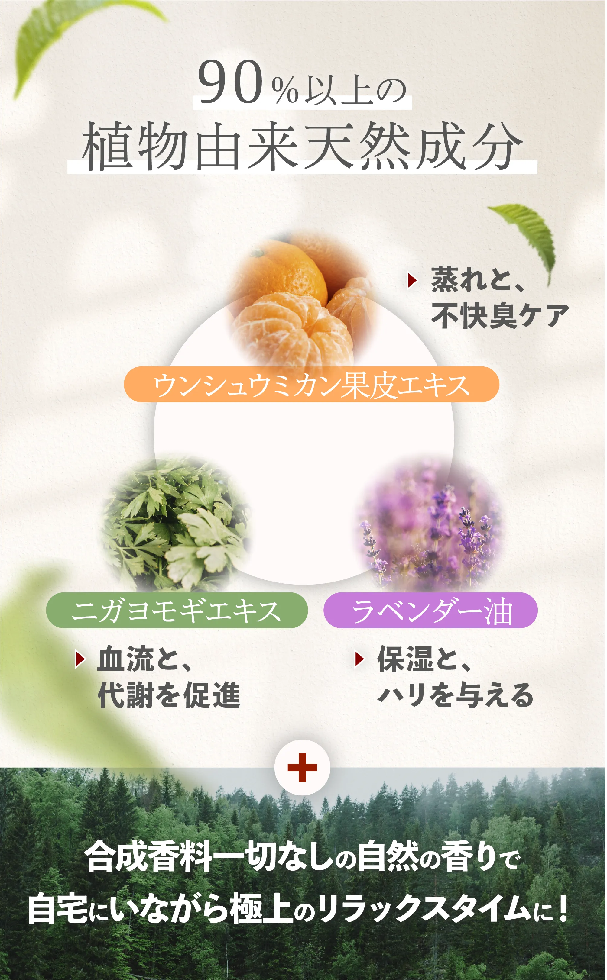 90%以上の植物由来天然成分